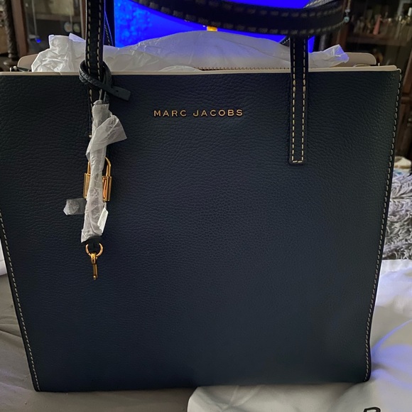 Marc By Marc Jacobs Handbags - NWT  Marc Jacobs M0012669 The Grind East/West Leather Shopper Tote Blue Sea